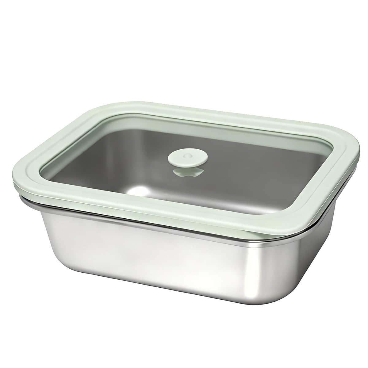 Stainless Steel Food Storage with Glass Lid