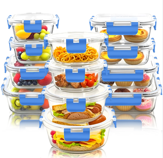 Borosilicate Glass Eco-Friendly Microwave Safe, Dishwasher Safe, Stackable Kitchen Food Container