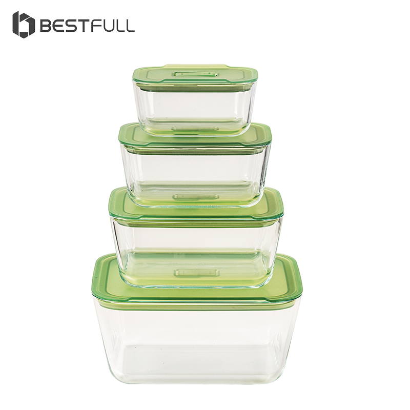 High-quality borosilicate glass food storage container