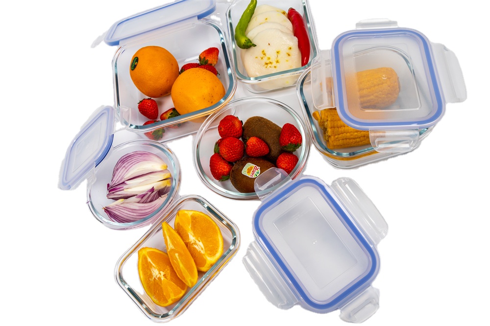 Smooth Surface Lunch Glass Food Container