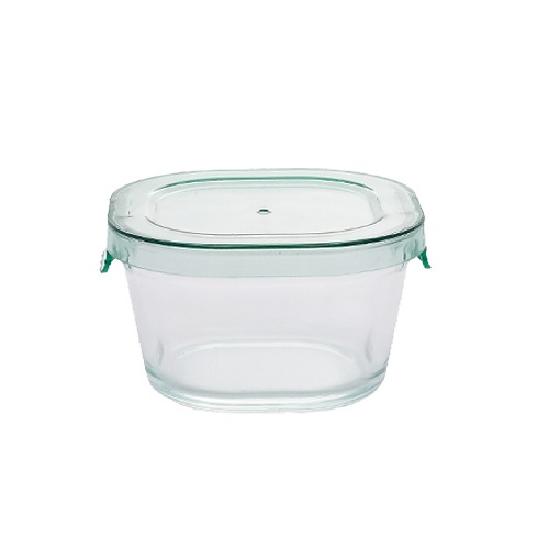 250ml Square shapes of small capacity glass food containers with lids