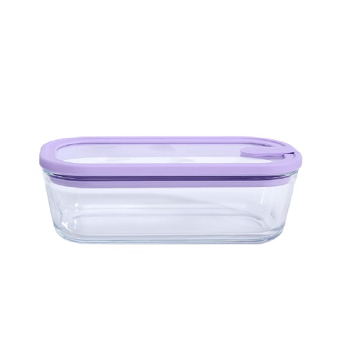 Rectangle shapes of small capacity glass food containers with lids