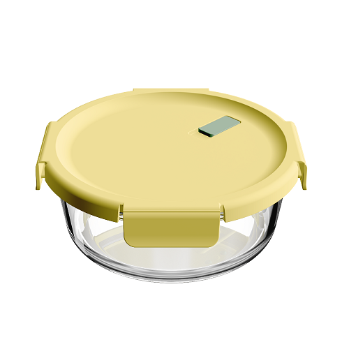 Round Silicone Air Valve Lunch Box-PC