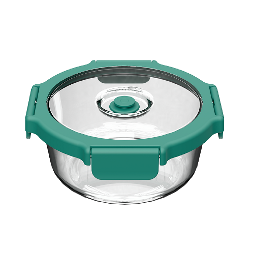 Round Detachable Ear Clip Glass Vacuum Food Containers-PC-2C