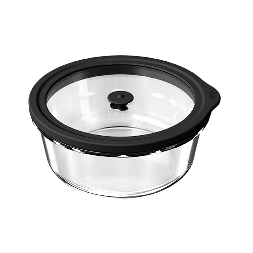 Round Glass Lid Food Storage Containers-PC