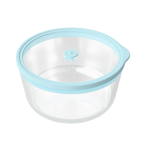 Round Glass Lid Food Storage Containers-V