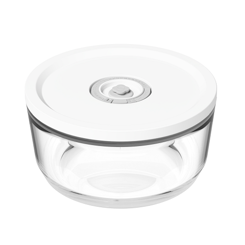 Round Eco-friendly vacuum glass food storage container-ZK-HBS-VR-1