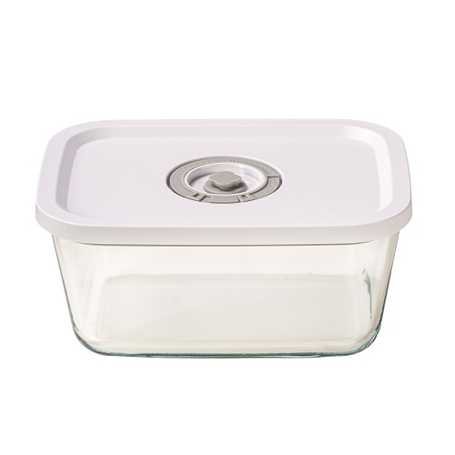 Rectangle Eco-friendly vacuum glass food storage container