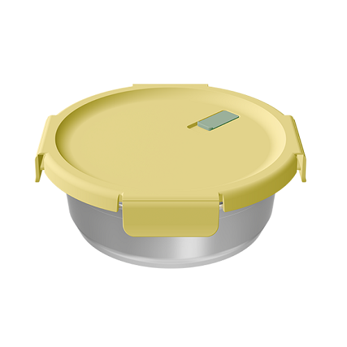 Round Stainless Steel Food Storage with Glass Lid-SV