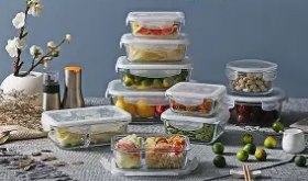 Glass Food Storage Containers with Bamboo Lids